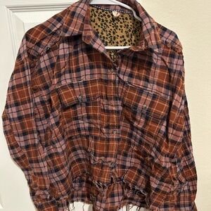 Plaid Women's Jacket - Brown and Black